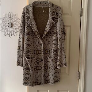 Free People Wool/Alpaca Blend Knit Oversized Cardigan Coat